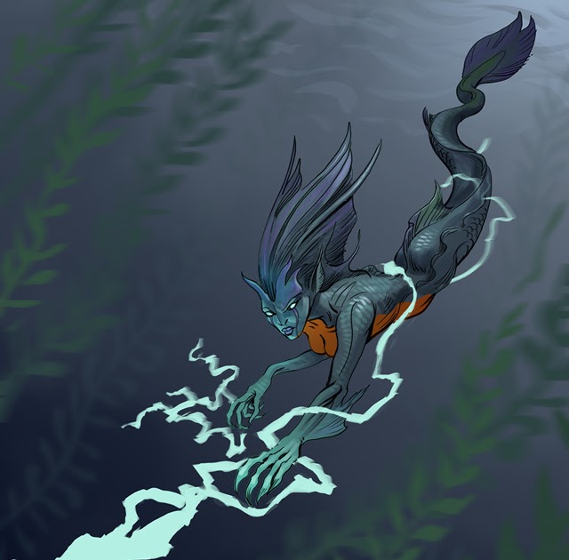 Dungeoneering Game Blog Beasties Electric Eel Mermaid