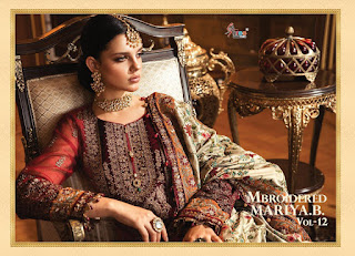 Shree Fab Mbroidered mariya b vol 12 Pakistani Suits