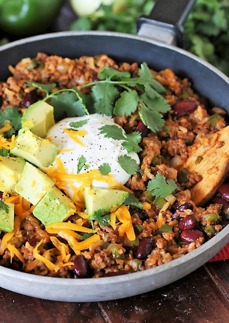 Ground Beef Burrito Bowl Skillet Image