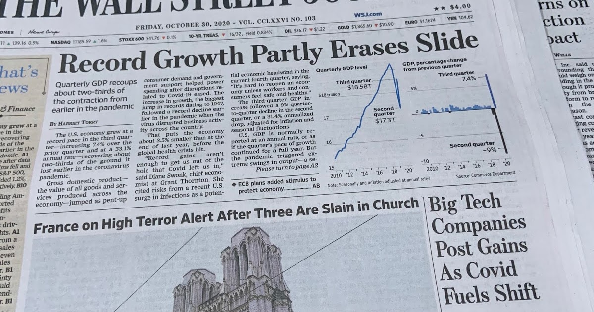 Good Ol' Matty P's Blog 10/30/2020 My Wall Street Journal Home