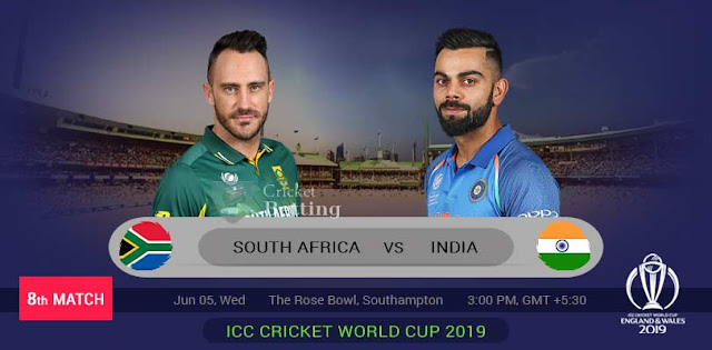 ICC World Cup: 8th Match South Africa vs India Dream11 team for grand League ICC World Cup: 8th Match South Africa vs India Dream11 team for grand League