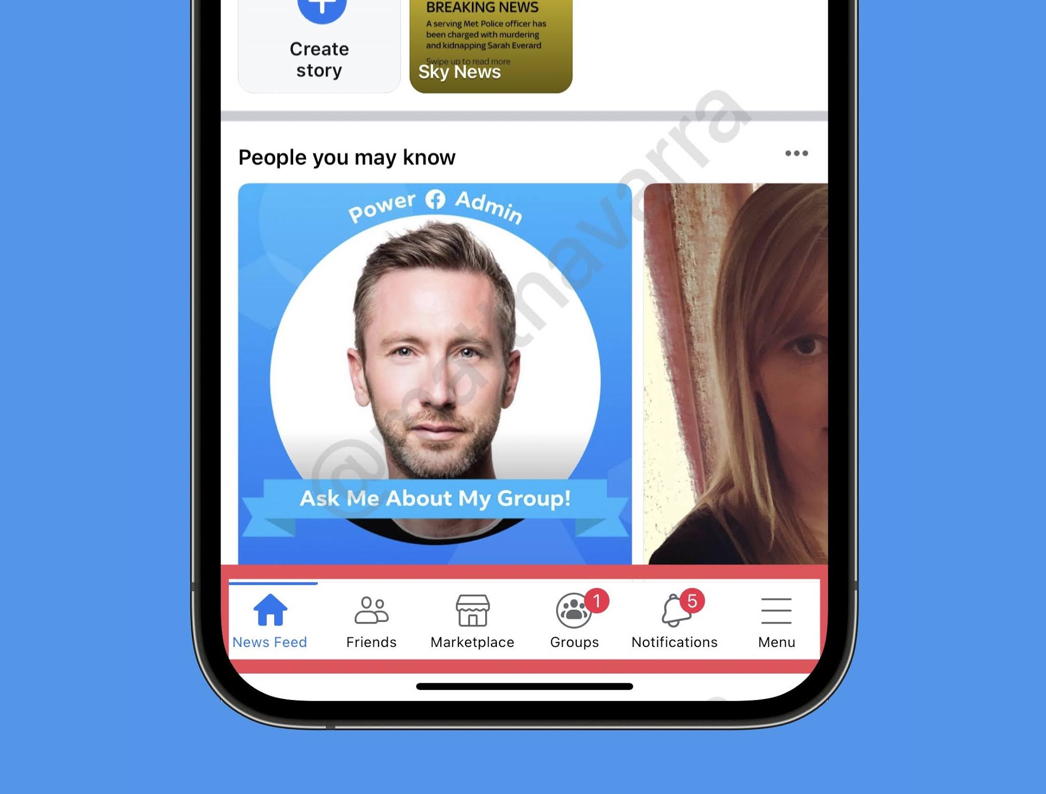 Facebook is adding text labels to its bottom tab navigation bar for iOS