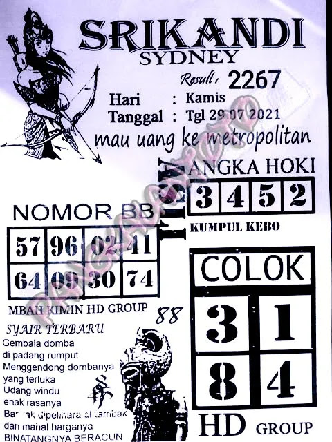 Syair Sdy 29 Juli 2021 - Prediksi Sdy 29 Juli 2021 - Ubertoto