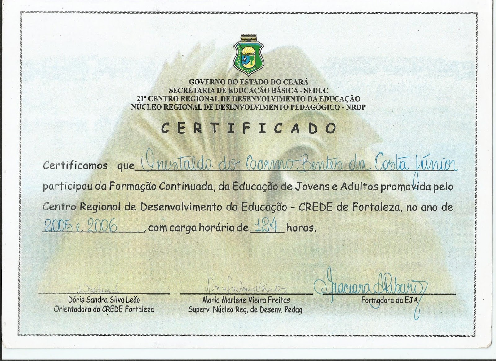 Exemplo De Certificado De Escola Formatura Adulto Formatura Turma Eja