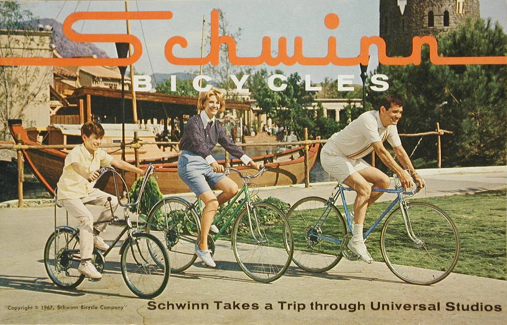 Schwinn Uses Universal Studies as Advertising Backdrop, 1967