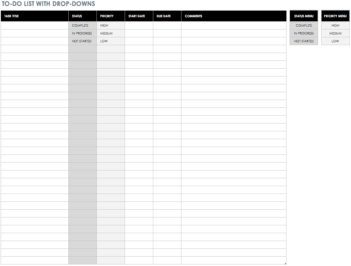 Excel To Do List Templates Certificate Letter