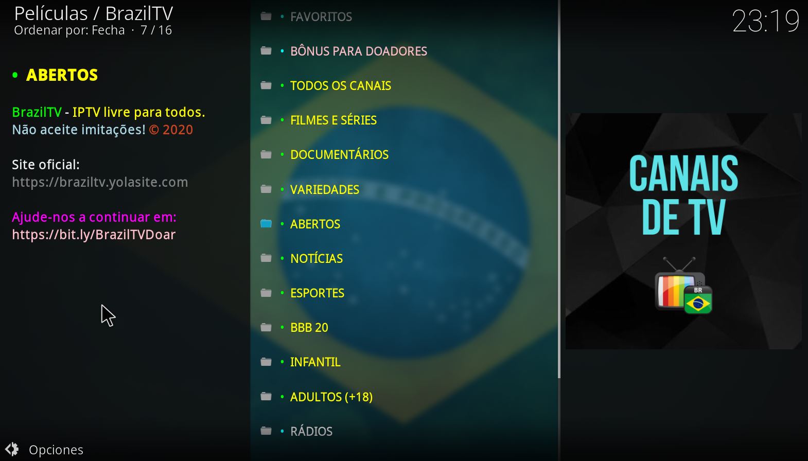 BrazilTV 1.2.4 Canales TV para Brasil PLUGINSXBMC