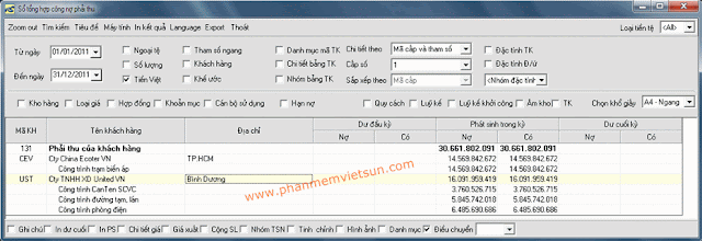  phần mềm quản lý công nợ theo khách hàng công trình