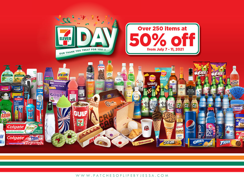 7Eleven 50 OFF items this 711Day plus 3000th Store Celebration