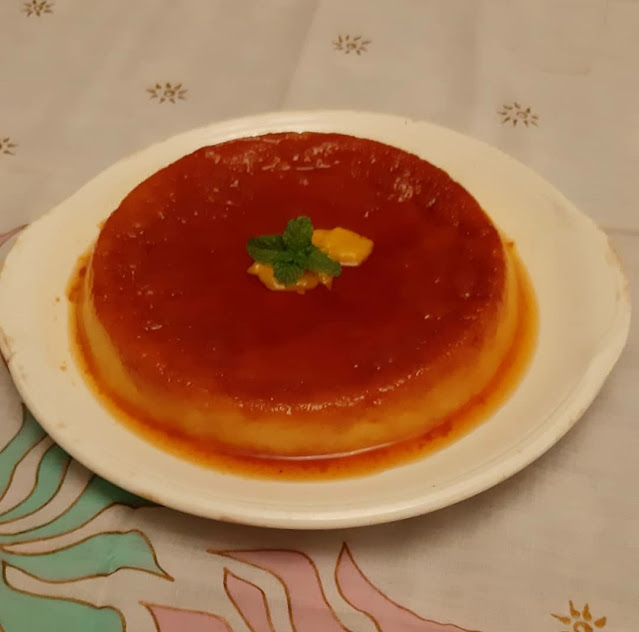 APPETIZING CITY: Recipe Alert - Eggless Mango Caramel Pudding 