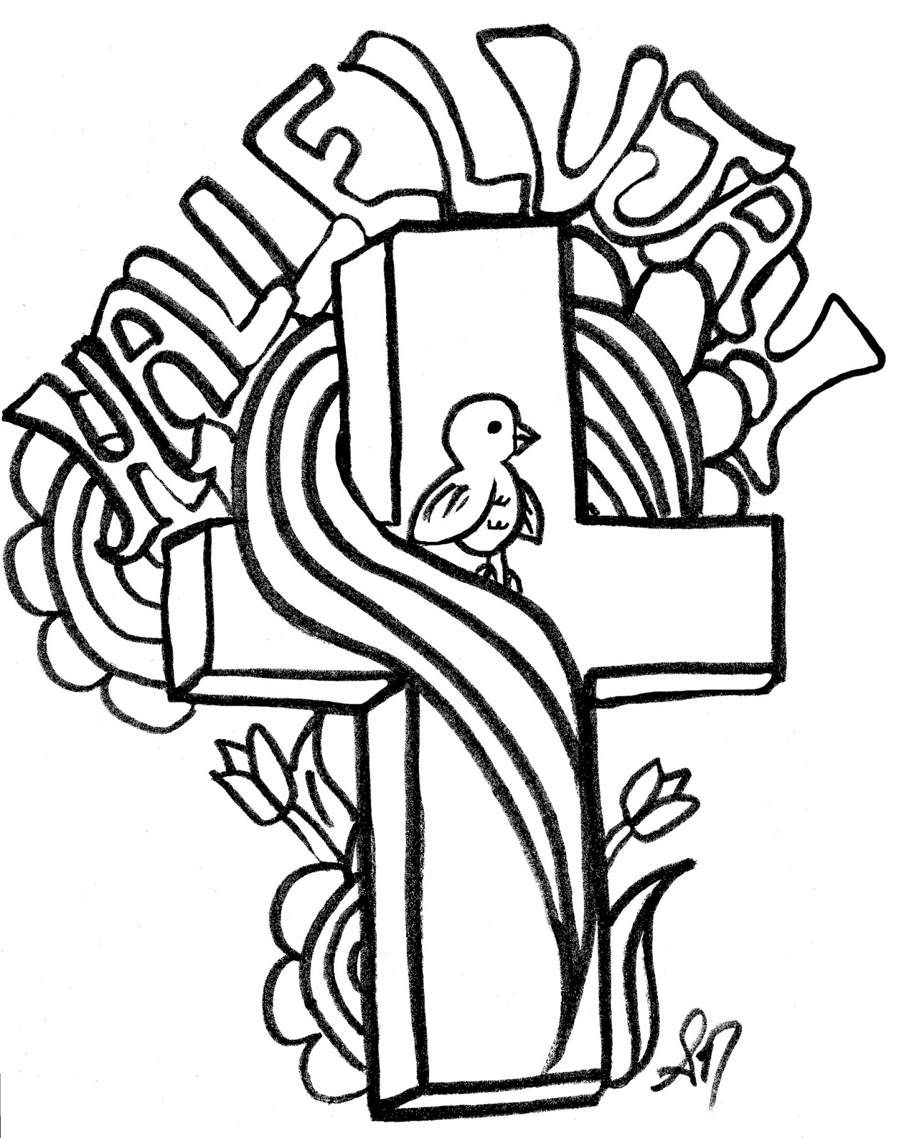 Hallelujah Bible Coloring Pages 1