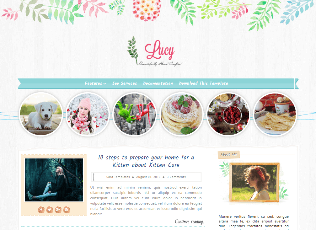 Lucy Beauty Blogger Templates