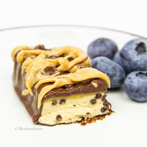 Warm Protein Bar topped with Peanut Butter