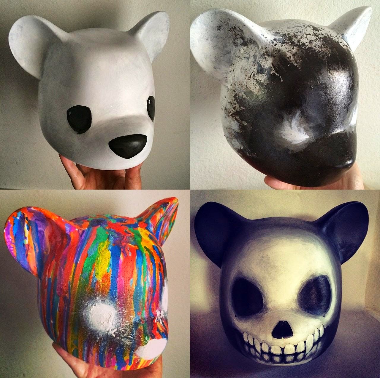 Clutter Gallery presents Luke Chueh “HEADS” Solo Art Show - Regular Bear Head, Blackend, Luke Chueh and the Psychedelic Experience & Skull