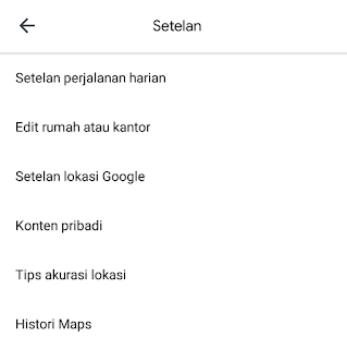 cara menghapus history maps di android