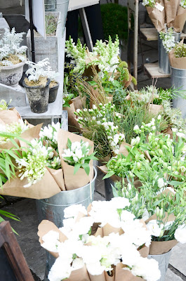White flowers at Club Monaco summer market from Sweet woodruff, Toronto