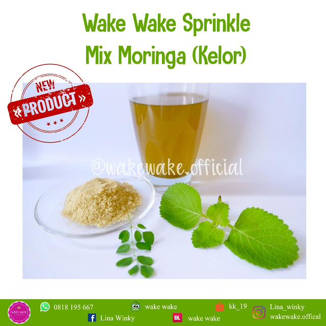  Wake Wake Sprinkle Mix Moringa, Kenikmatan Booster ASI Daun Kelor dan Daun Bangun Bangun