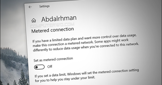 what does making a connection metered mean