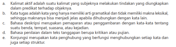 Menelaah Struktur dan Ciri Kebahasaan Teks Tanggapan