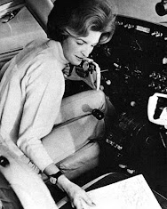 Self-Rescuing Princess Society: Sheila Scott; image of Sheila Scott in the cockpit of her plane