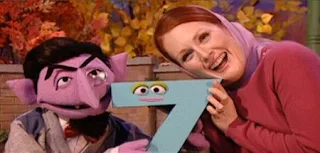Julianne Moore and the Count are together in a sketch of Far From Seven. Sesame Street Best of Friends