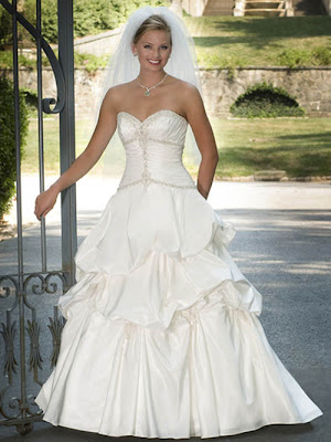 white strapless princess_wedding_dresses