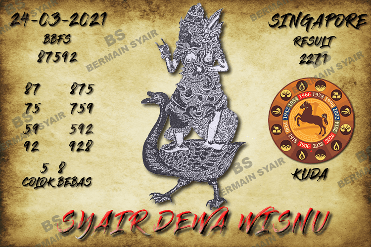 Bocoran Syair Sgp Togel Hari Ini Rabu 24 03 2021