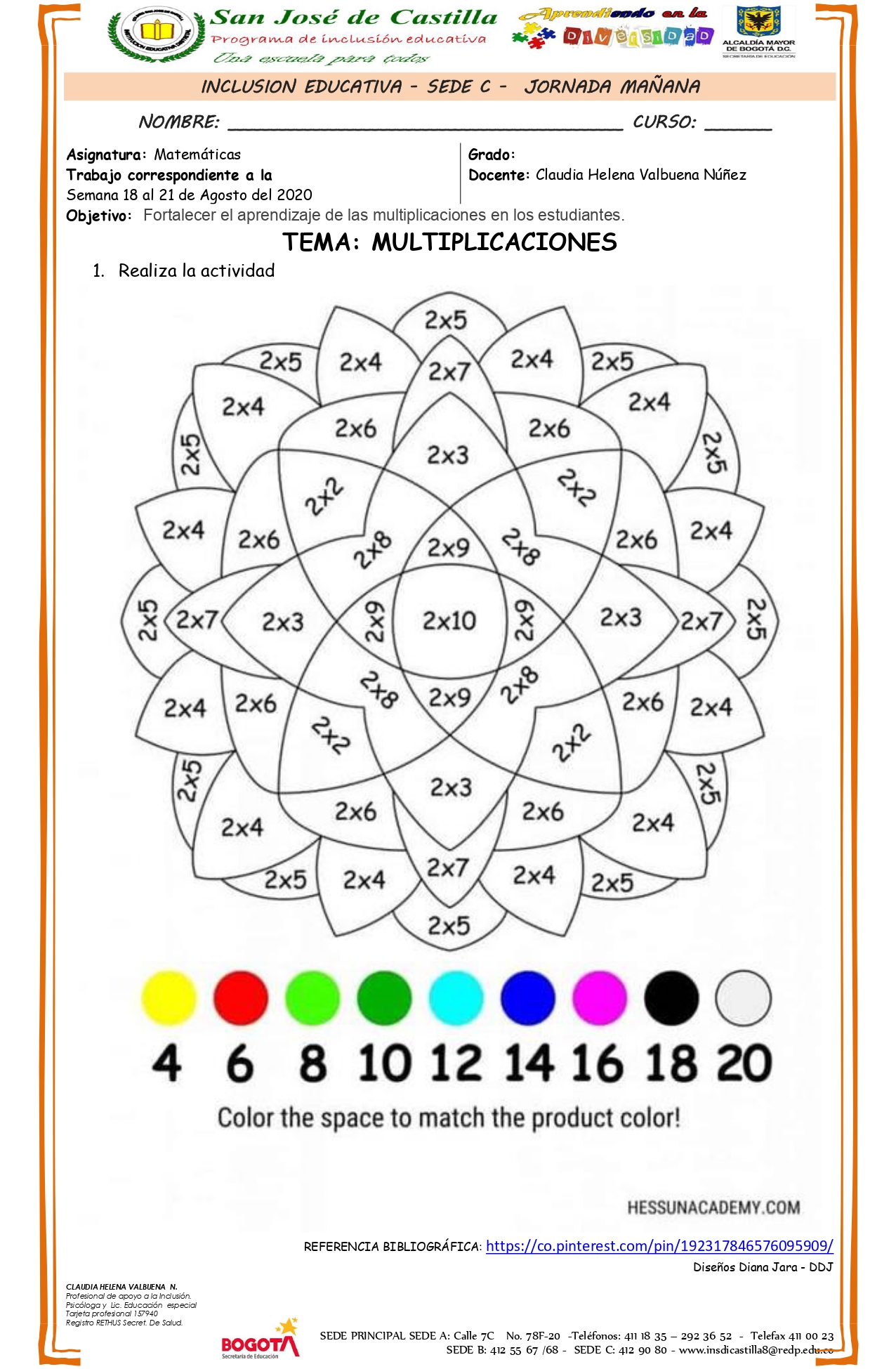 16 Ideas De Multiplicacion En 2021 Fichas De Matematicas Tablas De Images