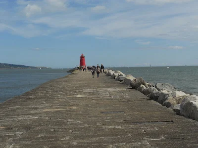 Great South Wall and Poolbeg Lighthouse in Dublin