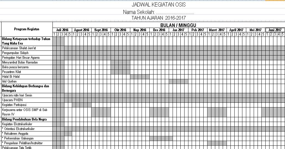 Download program kerja pembina osis smp doc