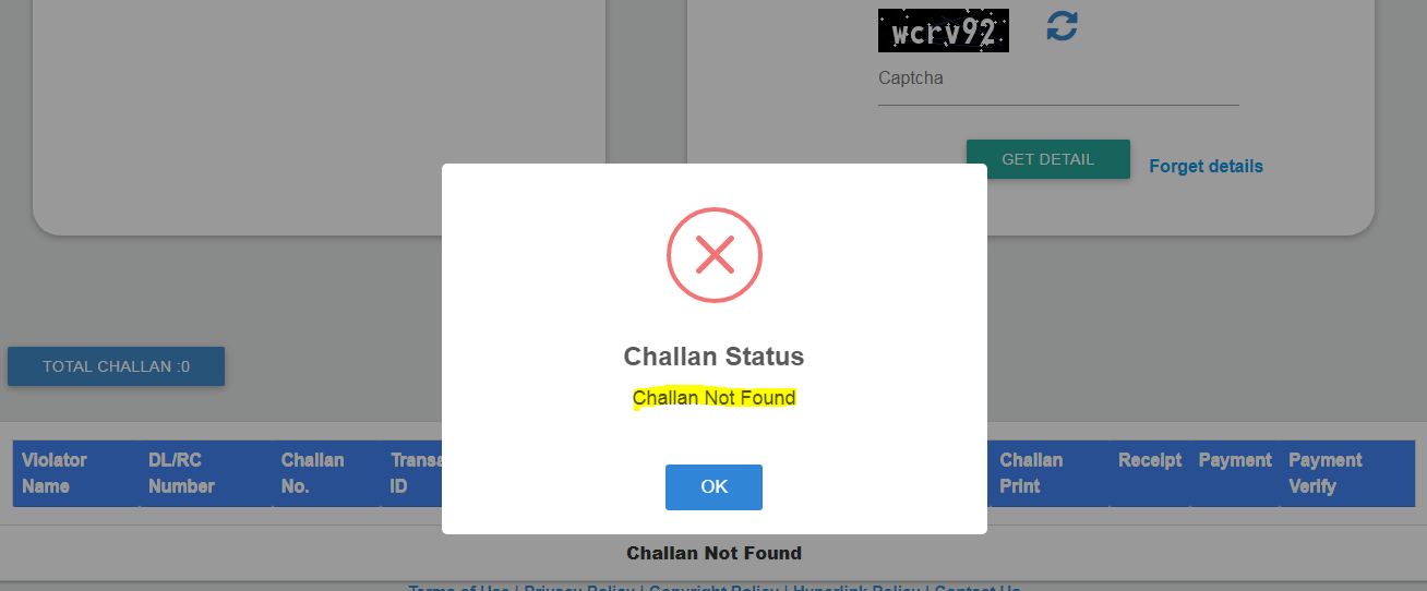 Vehicle e challan check online e challan check only vehicle number