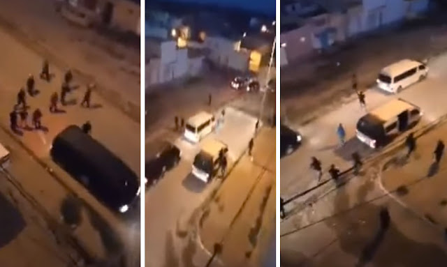 عاجل تونس: بالفيديو ... مواجهات ليلية عنيفة بين الشرطة والمحتجين في سبيطلة الان