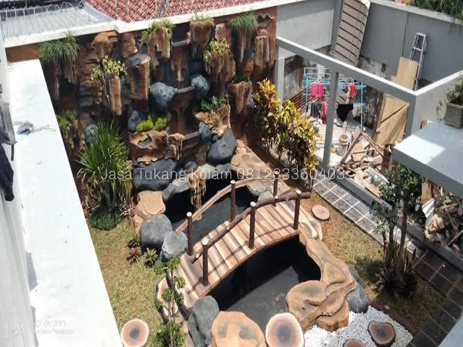 JASA PEMBUATAN KOLAM DEKORASI TEBING AIR TERJUN DAN AIR