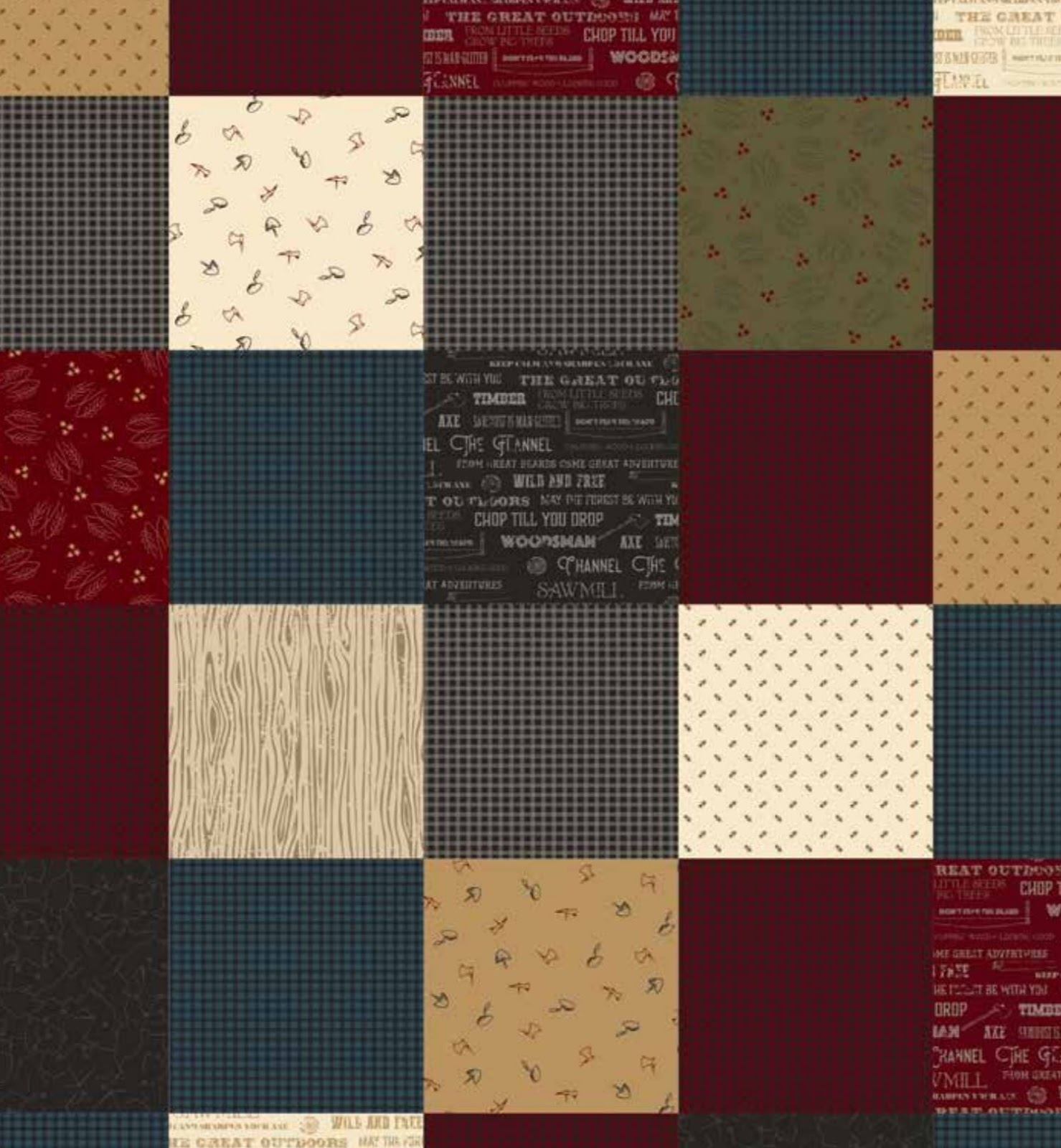 Just Let Me Quilt Riley Blake Designs Lumberjack Aaron Flannel