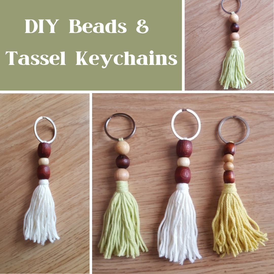 DIY Beads & Tassel Keychains Keeping it Real