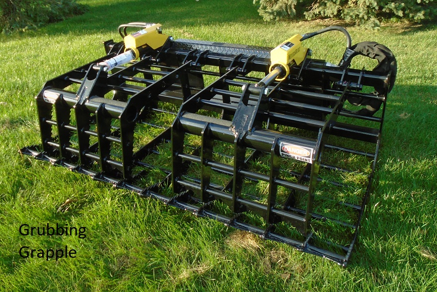 Meyers Built Skid Steer Loader Attachments Grubbing (Root) Grapple