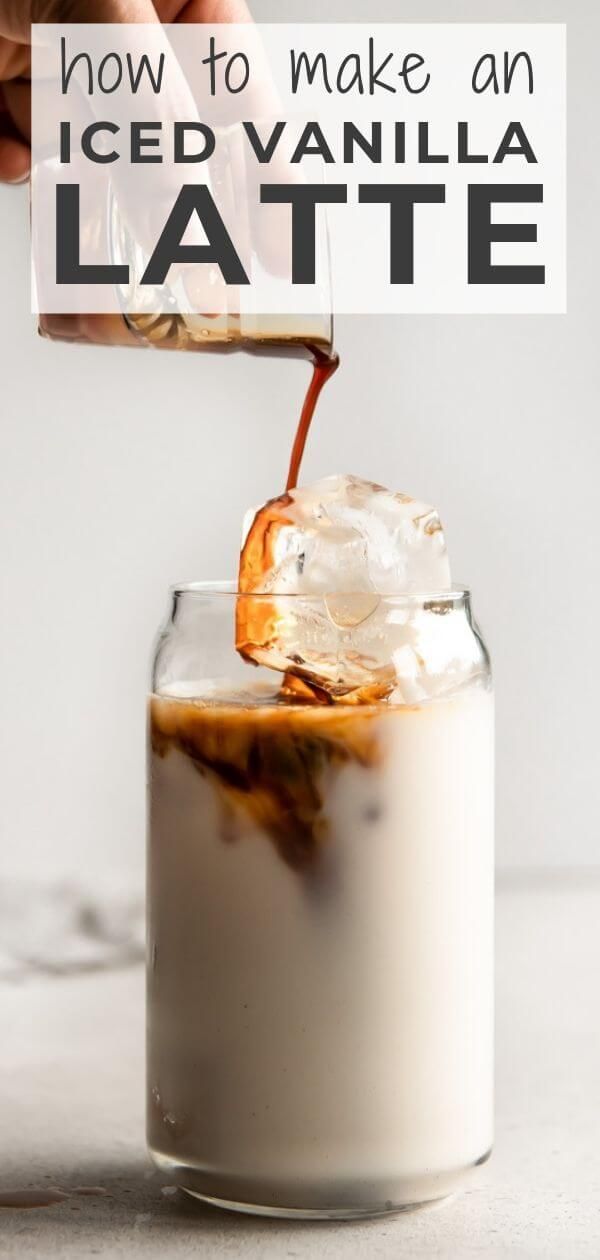 Make iced vanilla latte at home