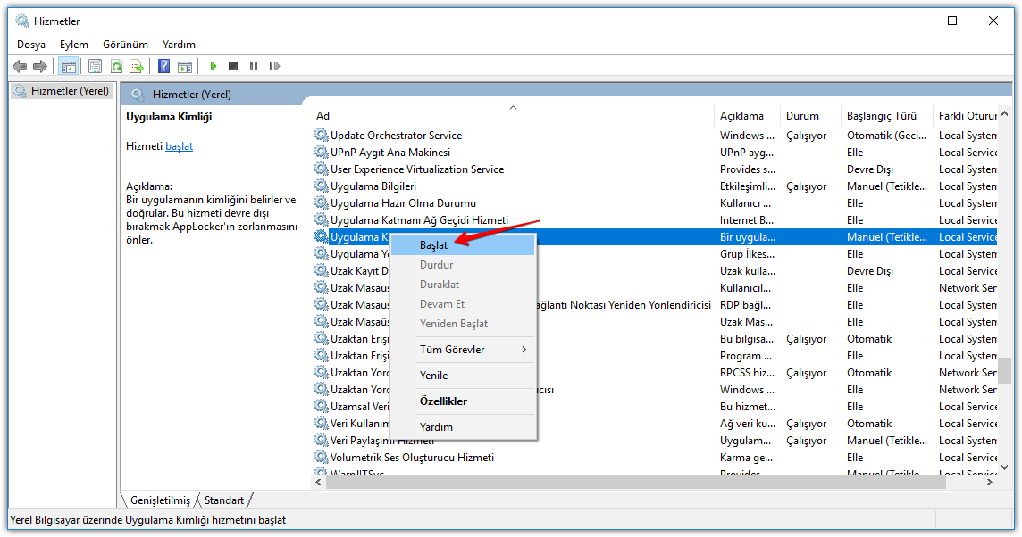 Windows 10'da başlat menüsü çalışmama sorununu onar 2 Image%2B2018 05 20%2B12.27.36