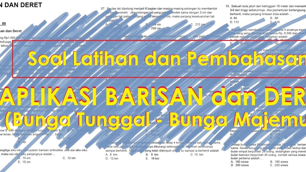 Soal Latihan Dan Pembahasan Aplikasi Barisan Dan Deret Bunga Tunggal Bunga Majemuk Pertumbuhan Dan Peluruhan Defantri Com
