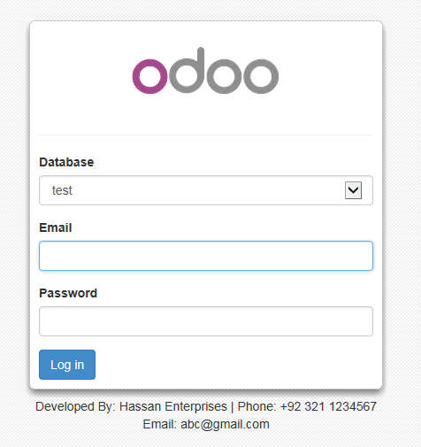 Remove 'Manage Database' and 'Powered by Odoo'