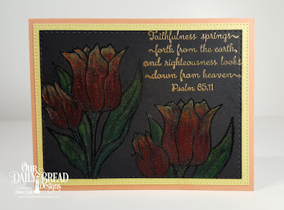 Our Daily Bread Designs Stamp Set: Tulips,Custom Dies: Double Stitched Rectangles, Pierced Rectangles