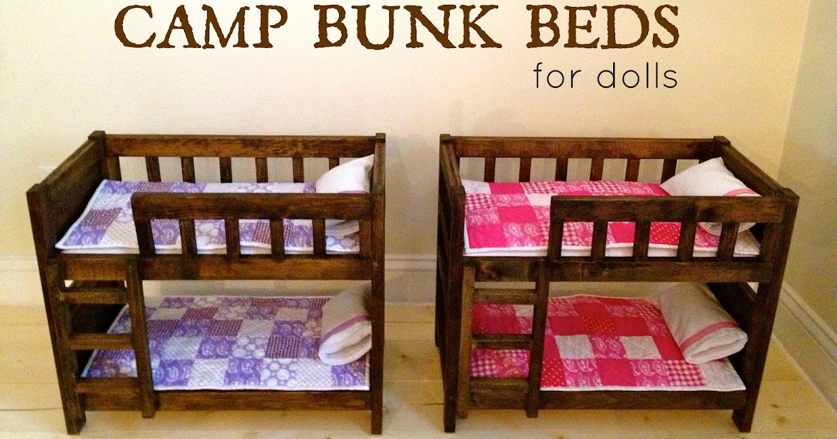 That's My Letter DIY Doll Size Camp Bunk Beds