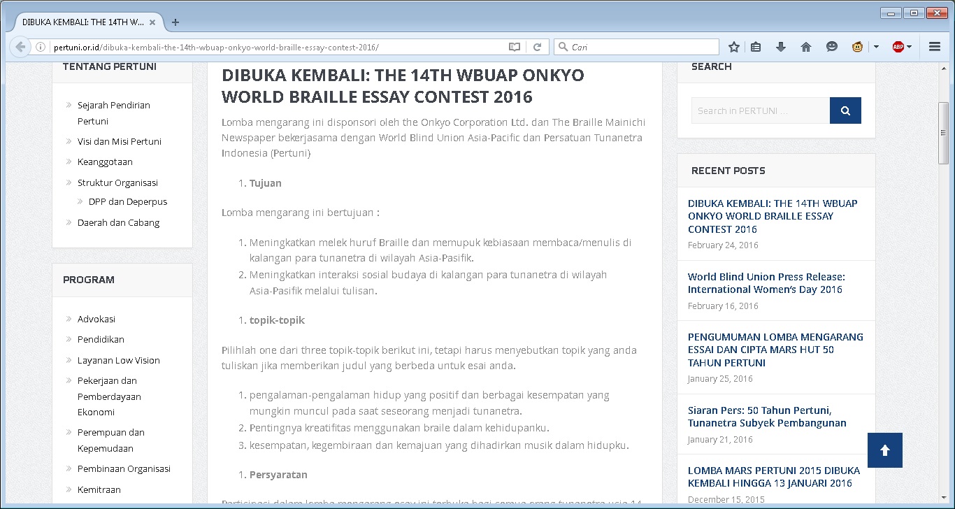 Onkyo braille essay contest 2013 picture
