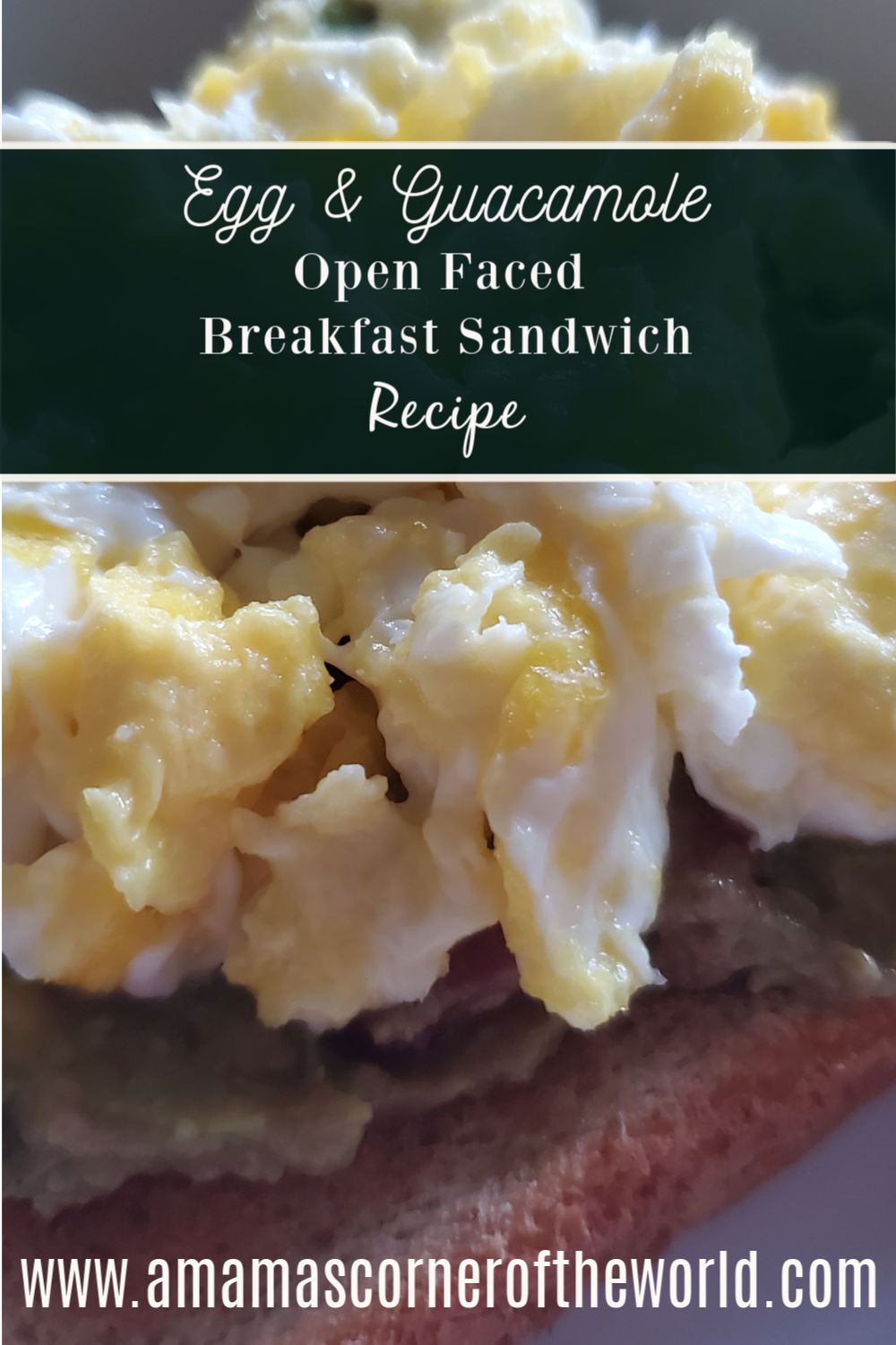 Egg & Guacamole OpenFaced Breakfast Sandwich Recipe