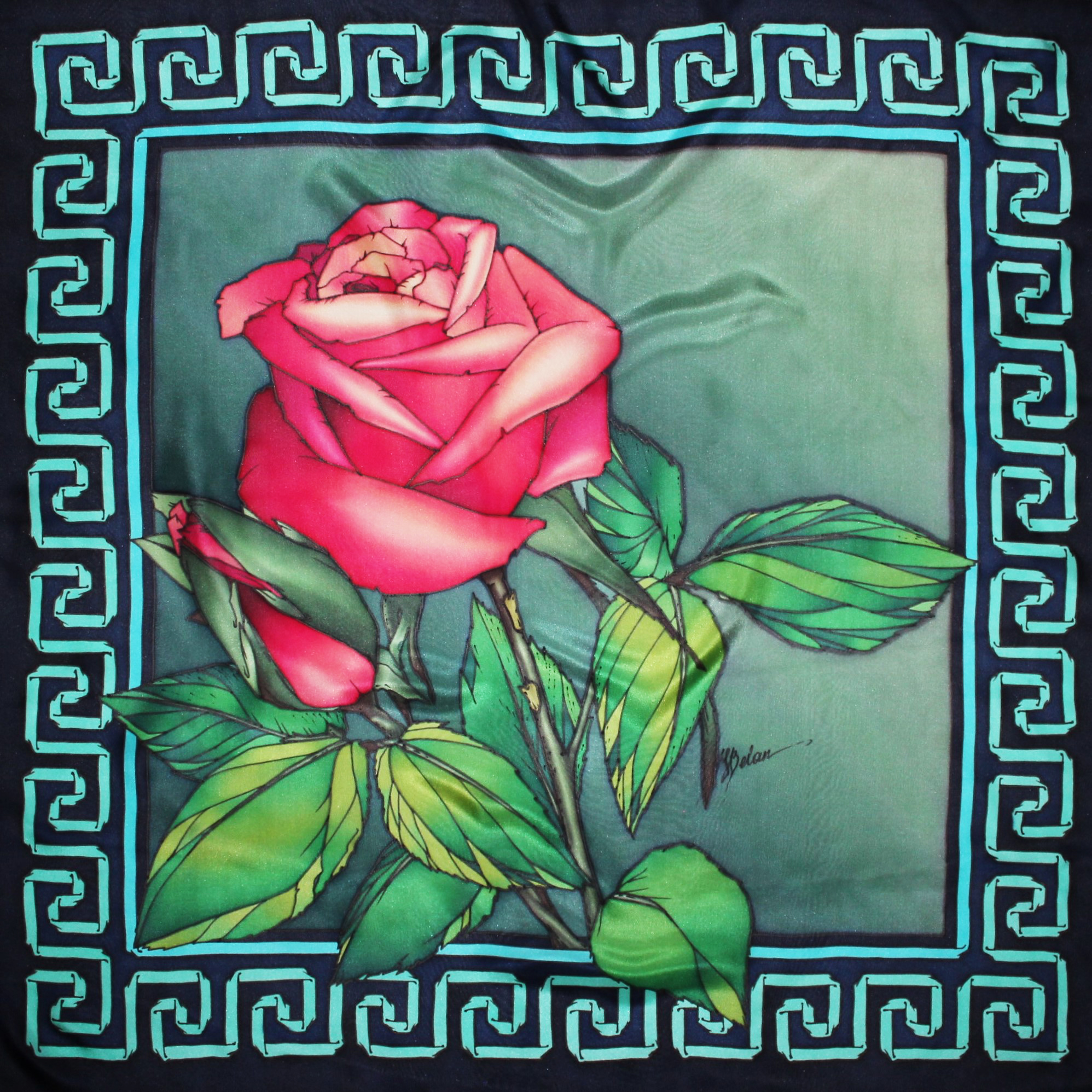 Платок с розами рисунок. Стилистика роз на платке. Нарисовать легко платок с розами и цветами легко. Розочка из платка.