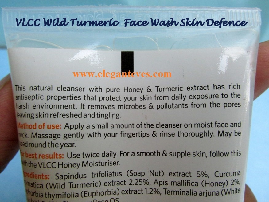 Review of VLCC Wild Turmeric Face Wash Skin Defence Elegant Eves