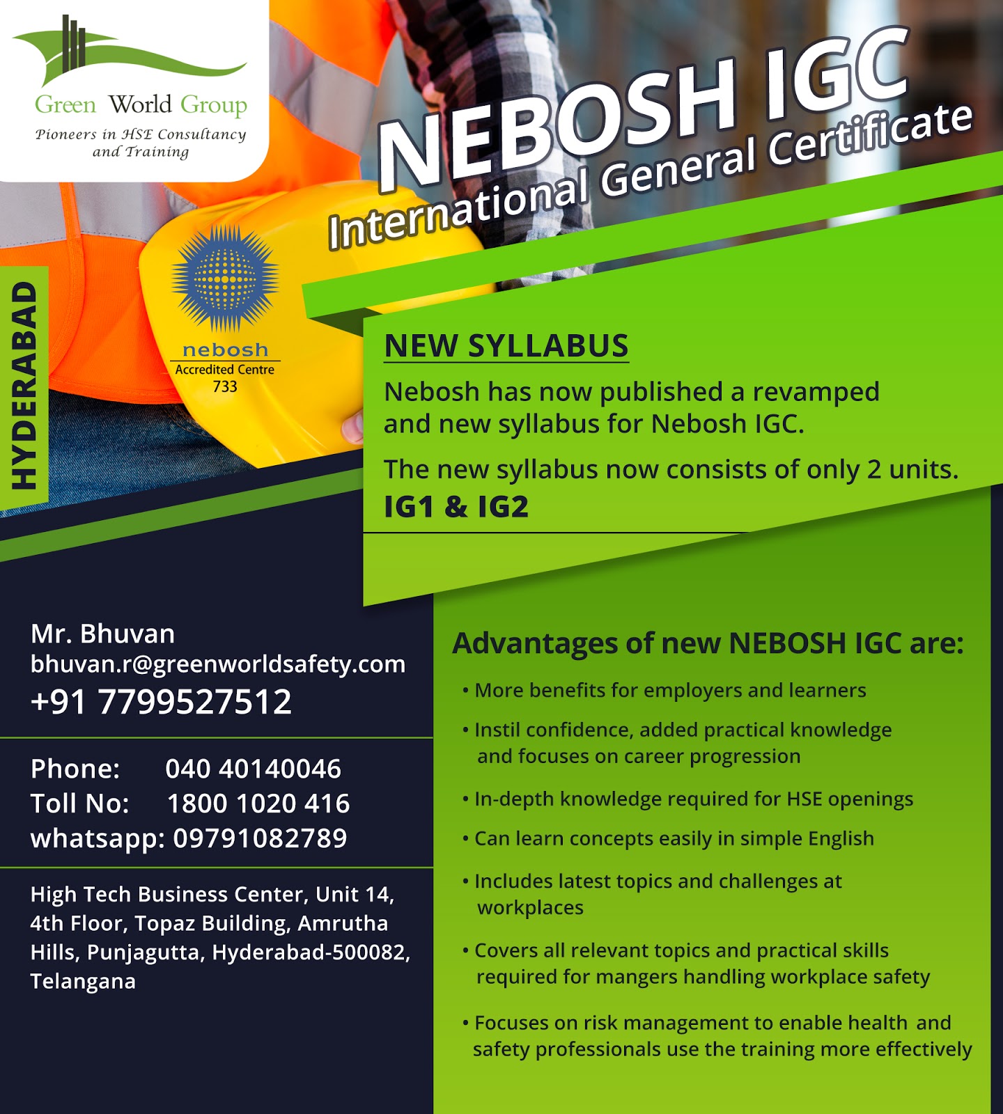 Accredited NEBOSH Certification Nebosh IGC Training Course Safety