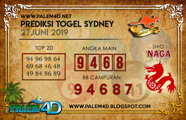 Prediksi Sydney 27 Juni 2019 Prediksi Togel Jitu