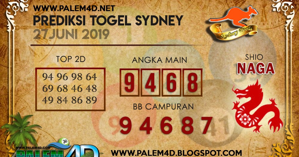 Prediksi Sydney 27 Juni 2019 Prediksi Togel Jitu