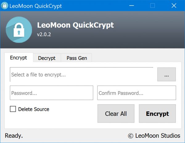 QuickEncrypt позволяет шифровать и расшифровывать файлы и папки в Windows 10
